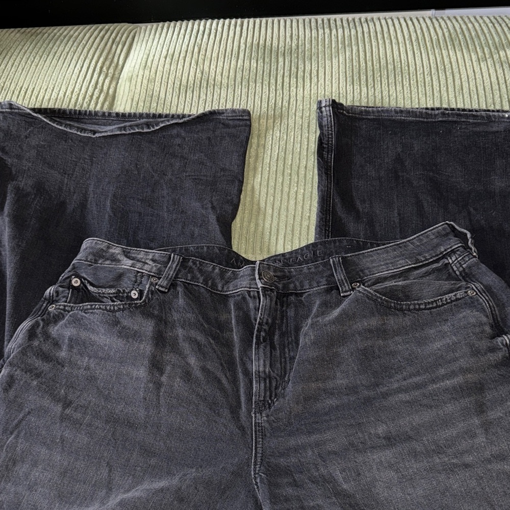 American Eagle Black Wide Leg Jeans